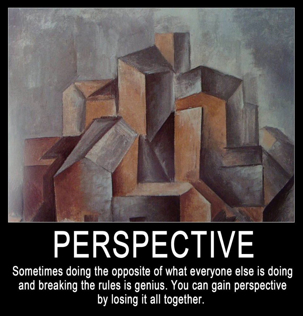 Perspective Quote and Picasso Art Motivational